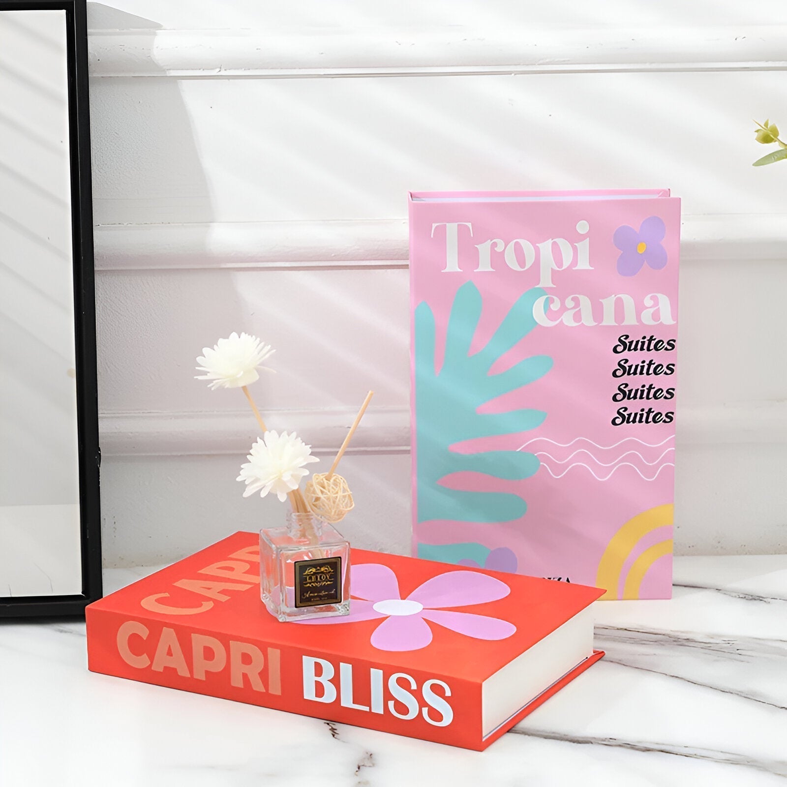 ChicFaux Coffee Table Decorative Books - Stylish Home Decor Accents