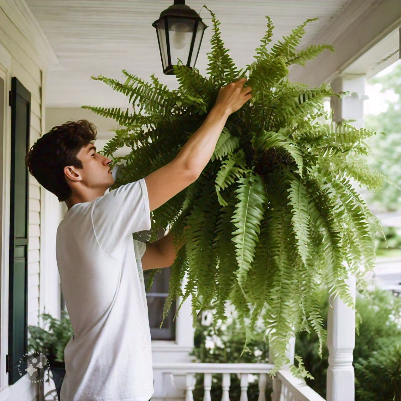 UV Resistant Faux Boston Fern | Realistic, Waterproof & No-Maintenance Outdoor Greenery