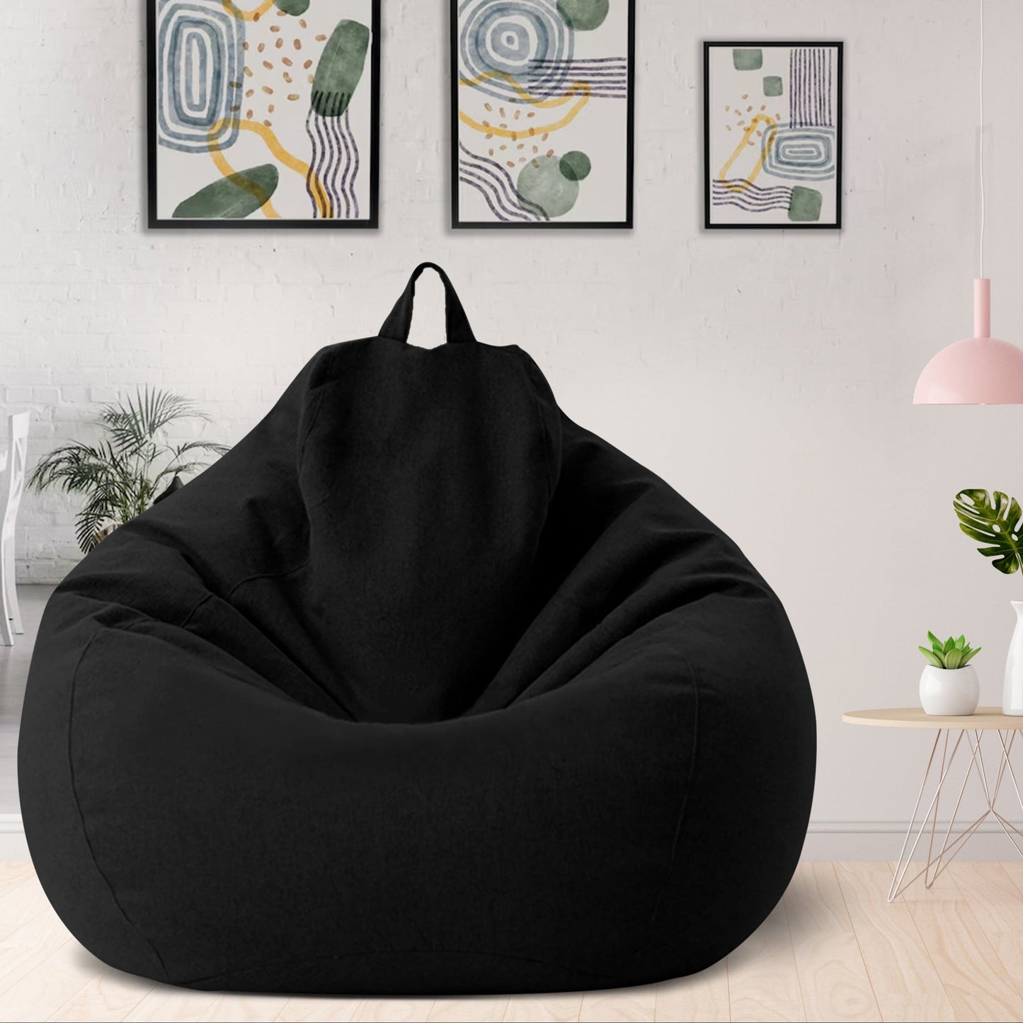 Luxury Linen Bean Bag Cover – Ergonomic Comfort for Stylish Seating