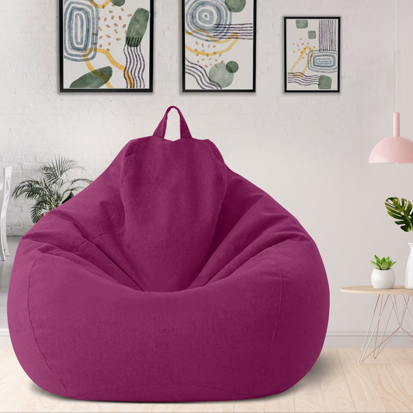 Luxury Linen Bean Bag Cover – Ergonomic Comfort for Stylish Seating