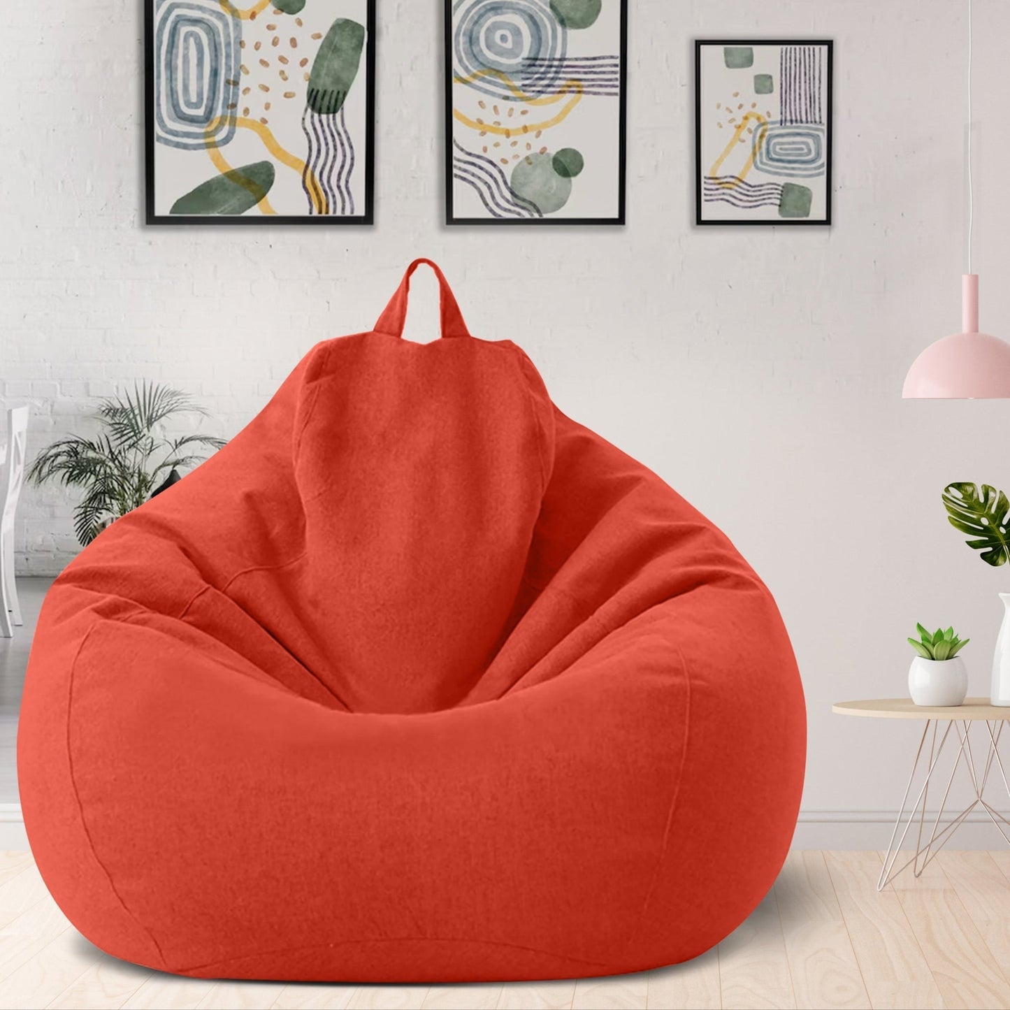 Luxury Linen Bean Bag Cover – Ergonomic Comfort for Stylish Seating
