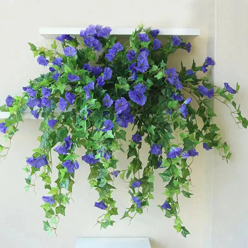 UV-Protected Faux Morning Glory Flowers - Buy One, Get One Free!