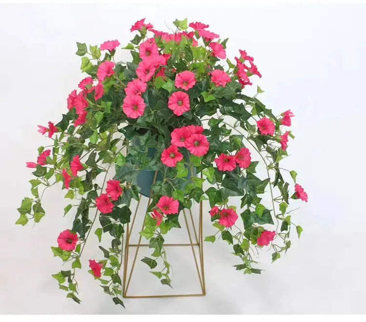 UV-Protected Faux Morning Glory Flowers - Buy One, Get One Free!