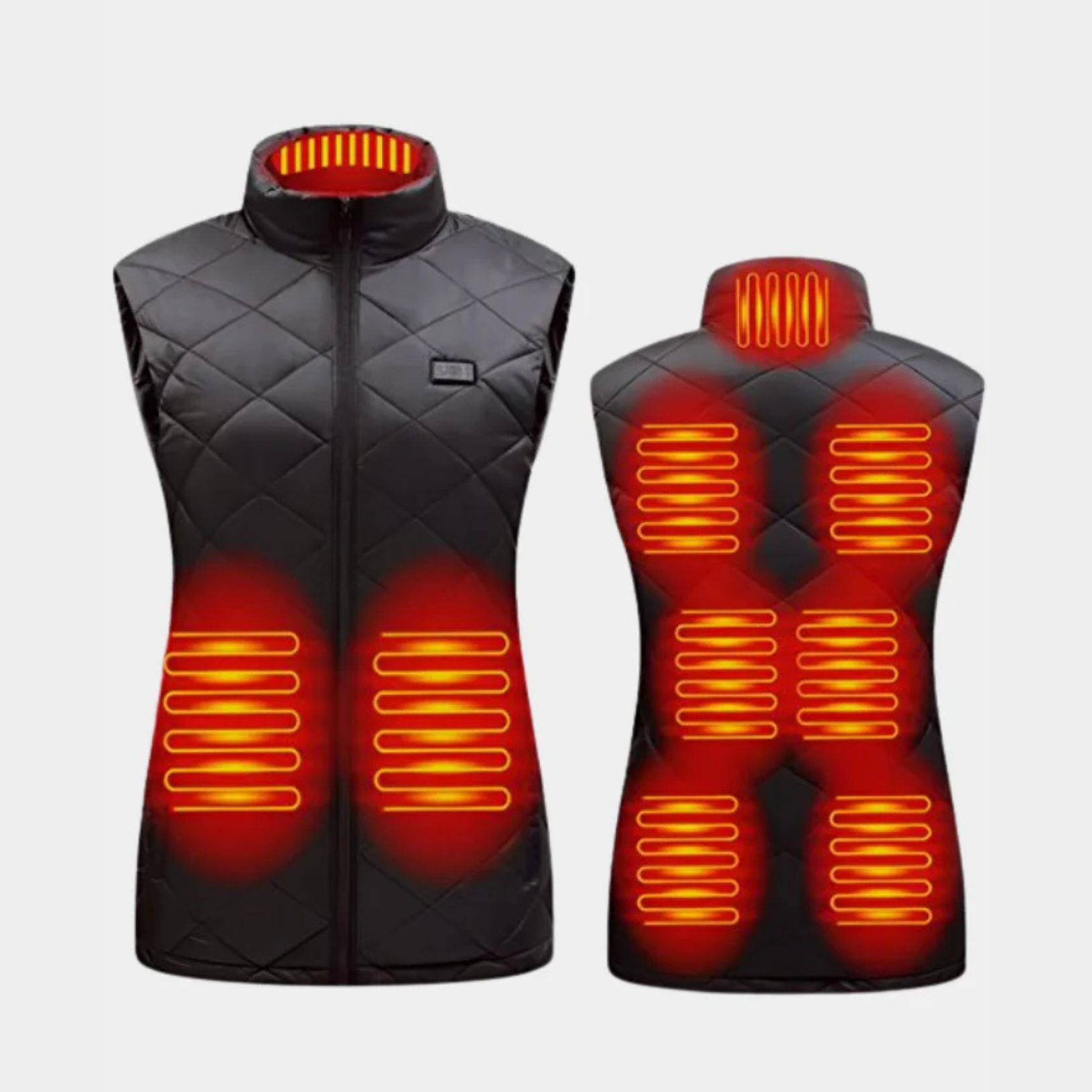 Women's Heated Vest with Dual Temperature Control and 9 Heat Zones for All-Season Comfort