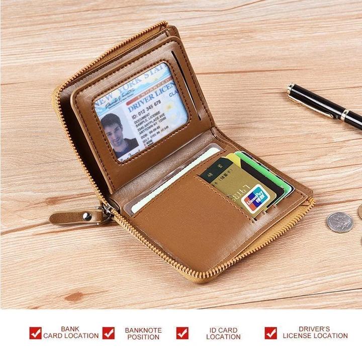 RFID-Blocking Men's Leather Wallet