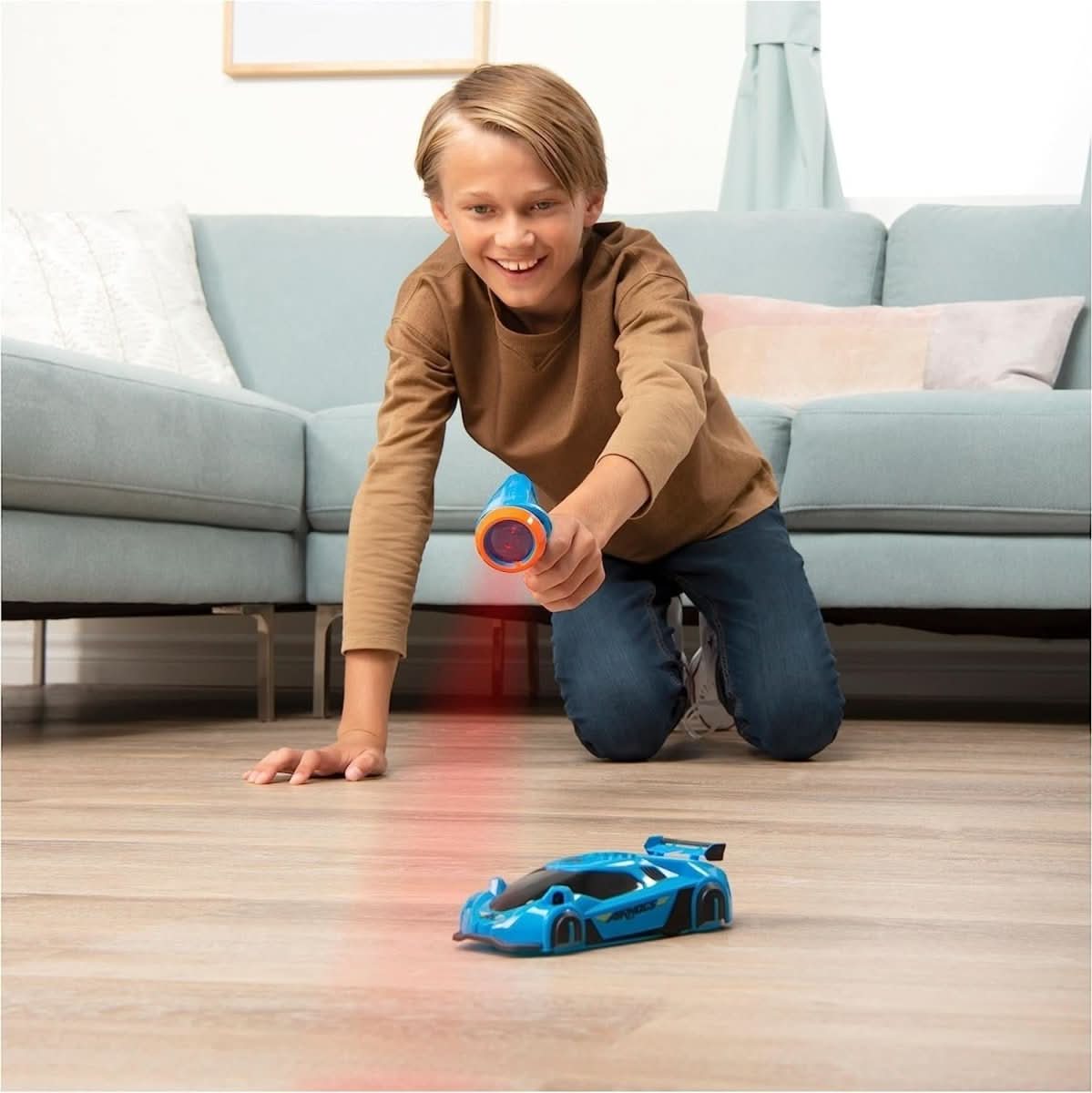 Laser-Guided Wall-Climbing RC Car for Kids