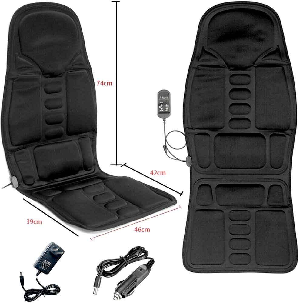 8-Mode Heated Massage Chair Pad for Back, Neck & Full-Body Comfort – Ideal for Car & Home