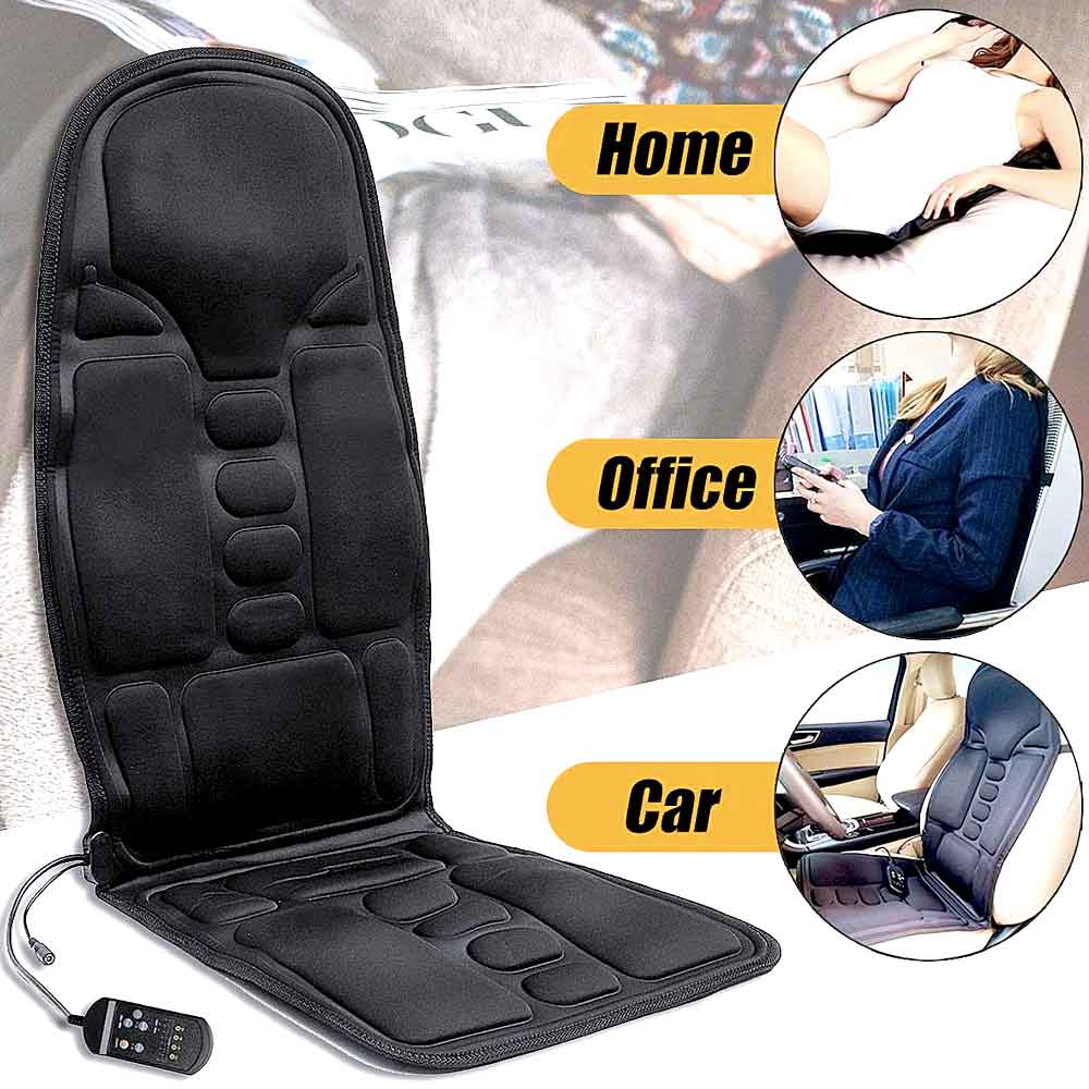 8-Mode Heated Massage Chair Pad for Back, Neck & Full-Body Comfort – Ideal for Car & Home