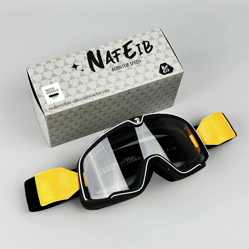 Vintage Men's Motorcycle Goggles, Windproof Retro Design
