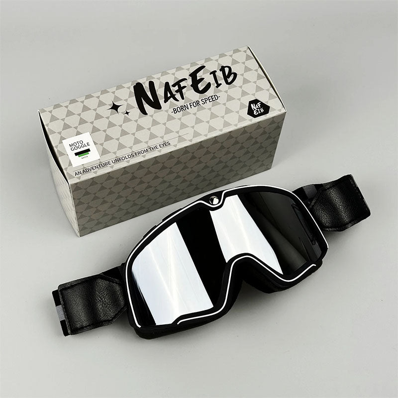 Vintage Men's Motorcycle Goggles, Windproof Retro Design