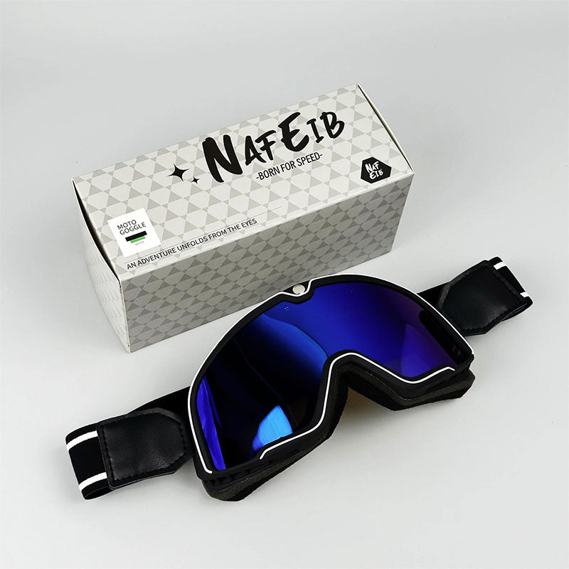 Vintage Men's Motorcycle Goggles, Windproof Retro Design