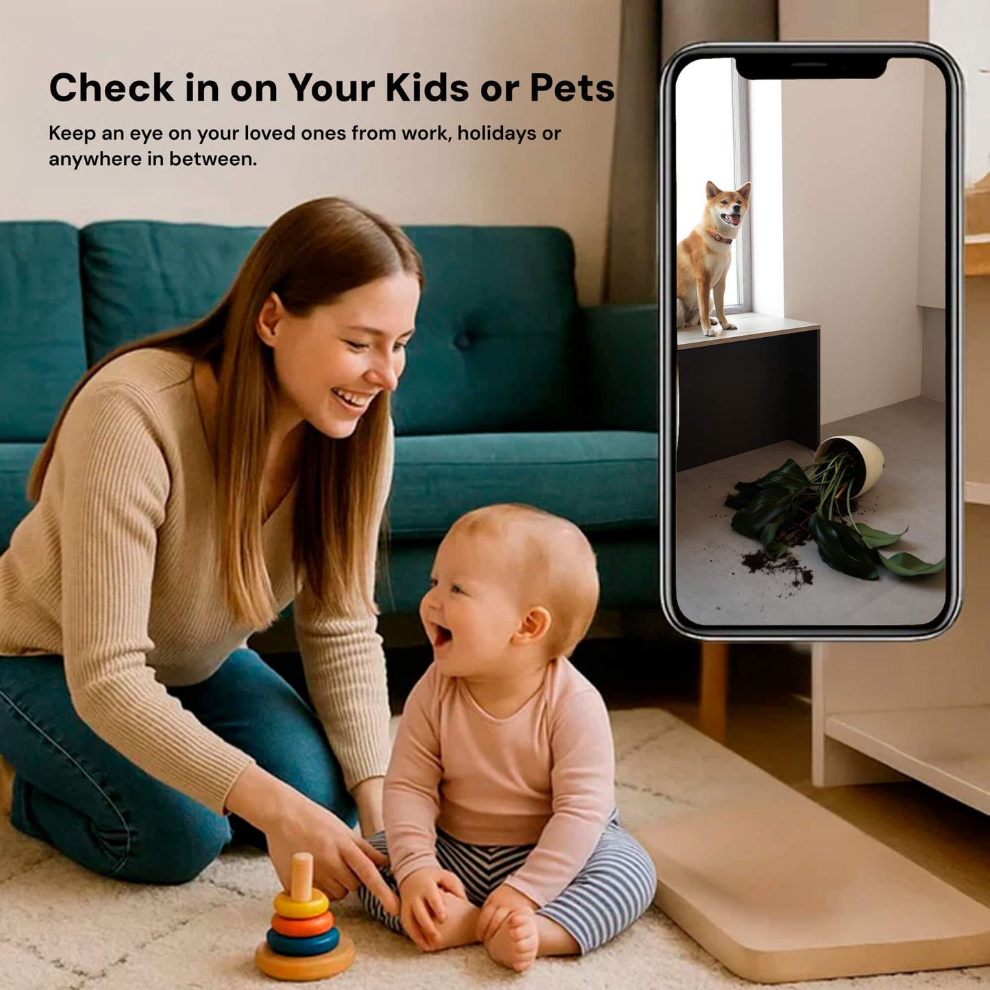 Compact Wireless Camera with Audio for Home Security
