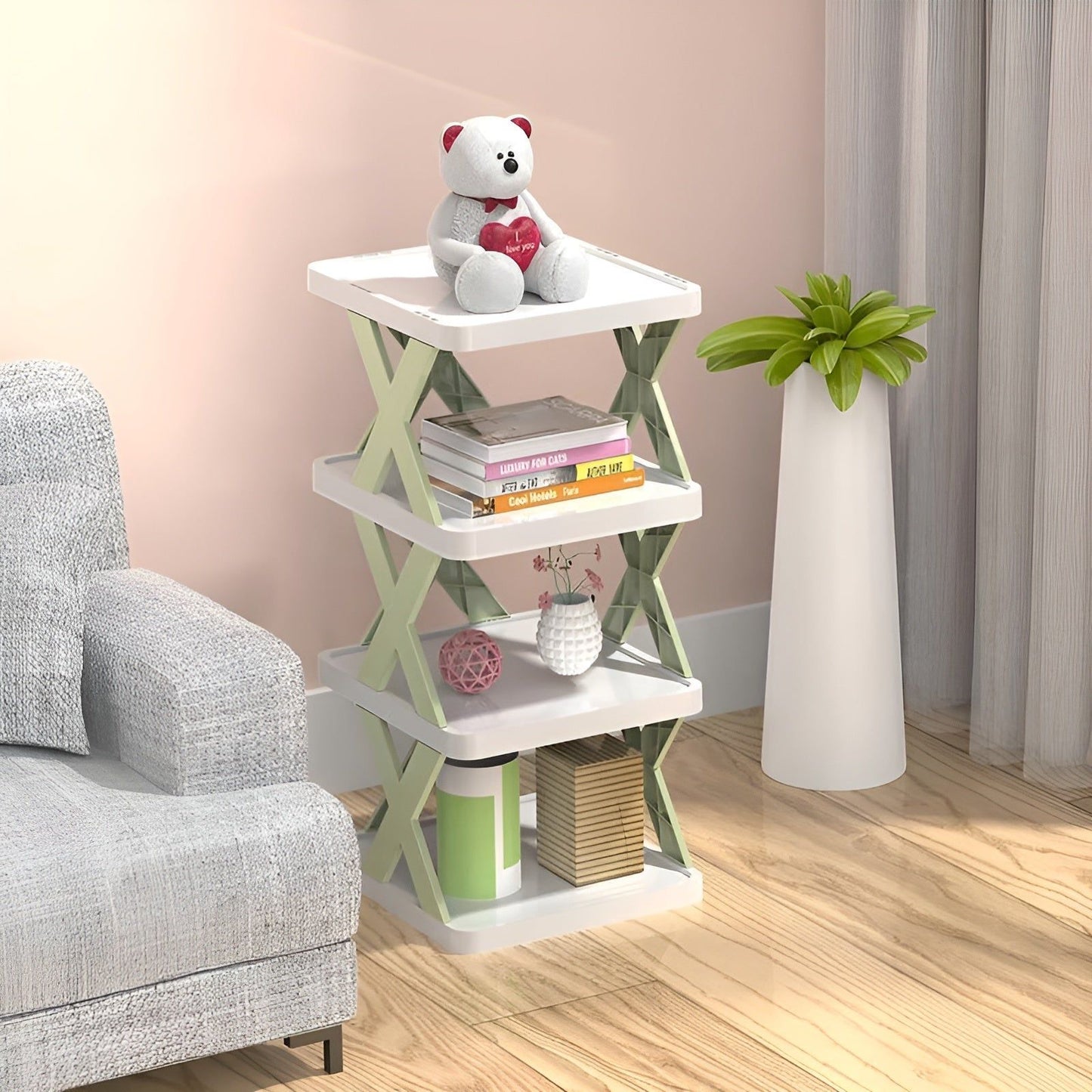 Foldable Multi-Tier Shoe Rack for Compact Spaces