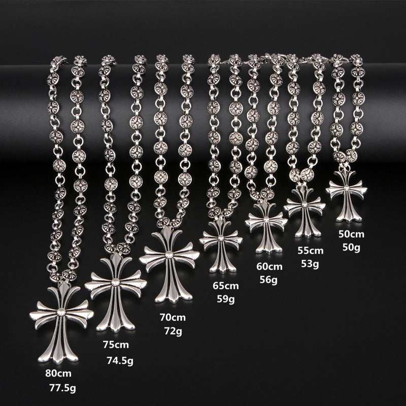 Gothic Cross Necklace Pendant for Y2K Fashion Enthusiasts
