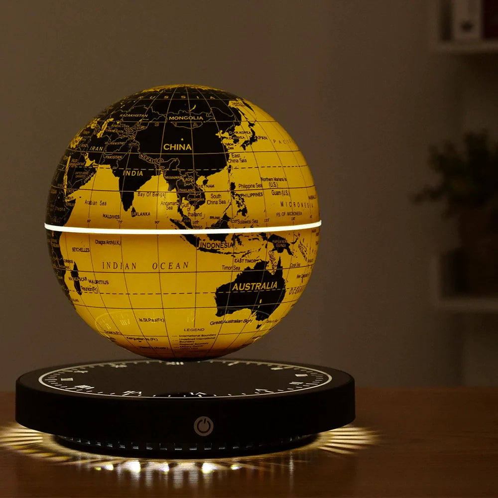 Levitating Globe Lamp with Digital Clock Base