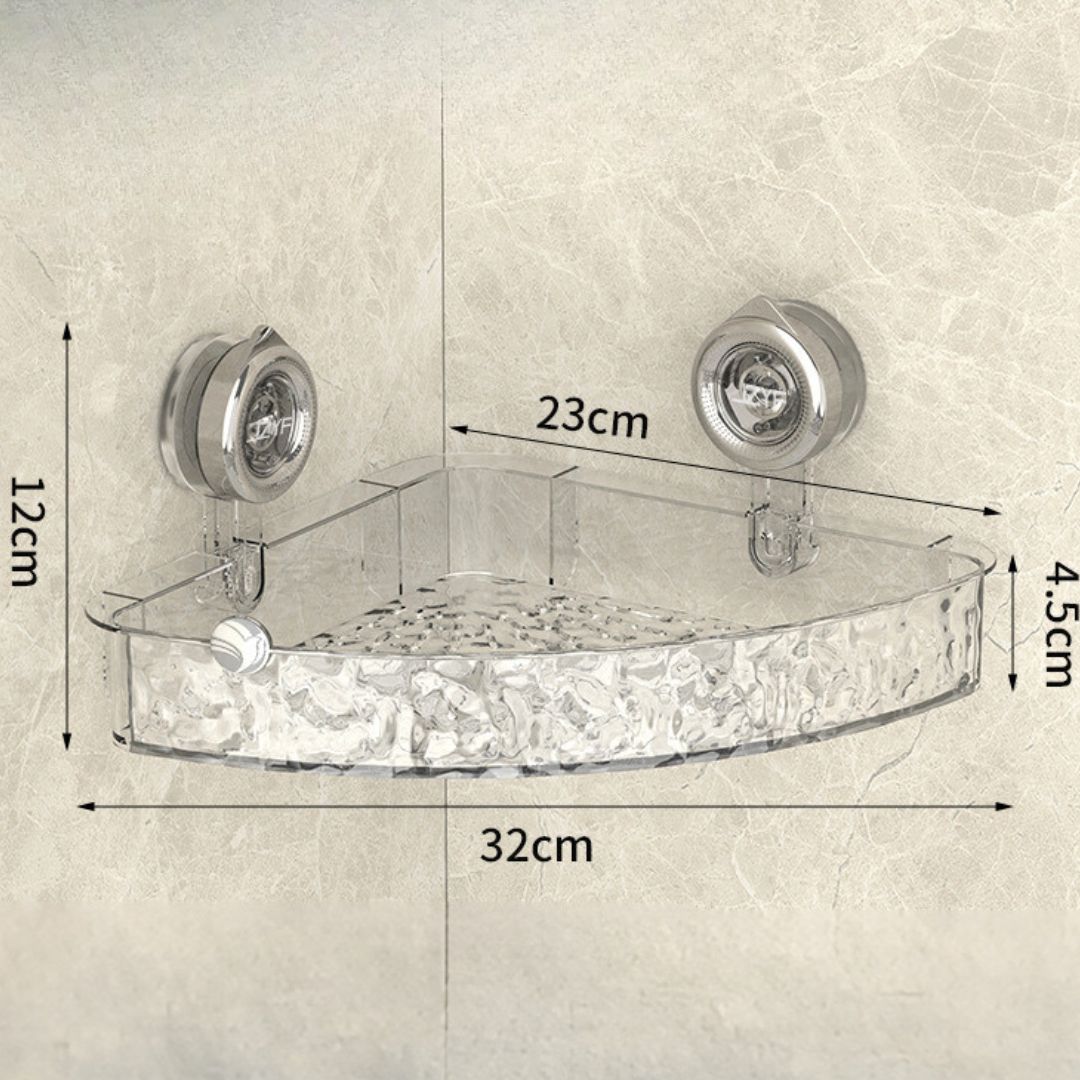 Bathroom Corner Shelf with Suction Cups for Easy Installation