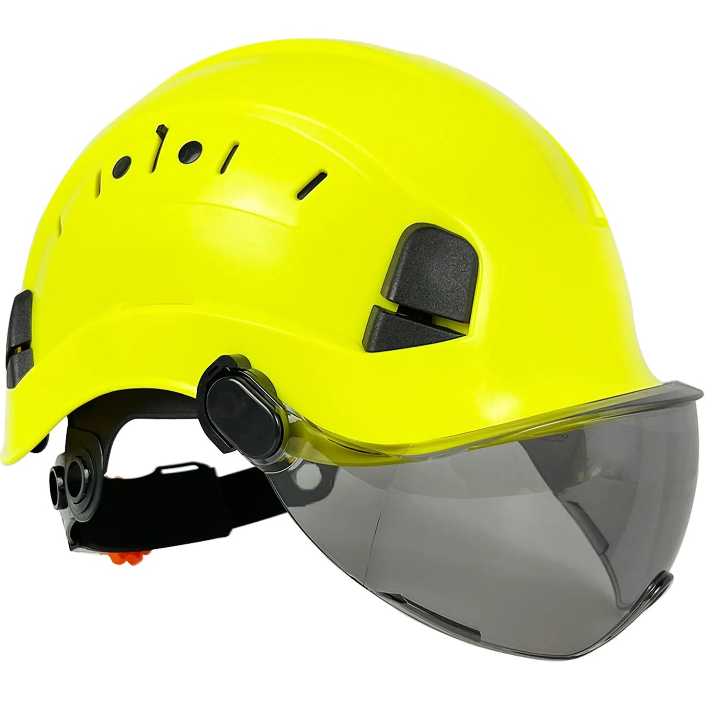 CE ABS Safety Helmet with Built-in Goggles & Visor - Industrial Protection
