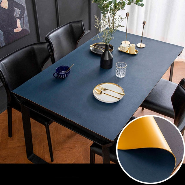 Nordic Style Leather Waterproof Table Mat for Protection
