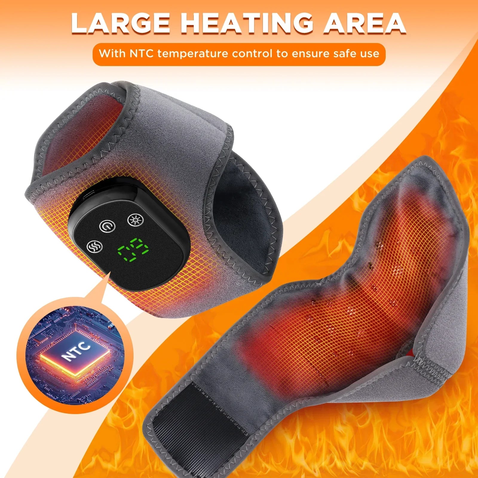 Infrared Heated Ankle Massager with Adjustable Vibration