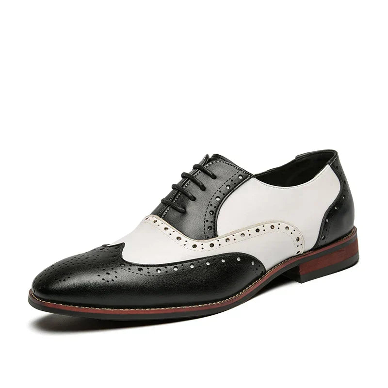 Men's Premium Brogue Lace-up Casual Contrast Oxford Shoes
