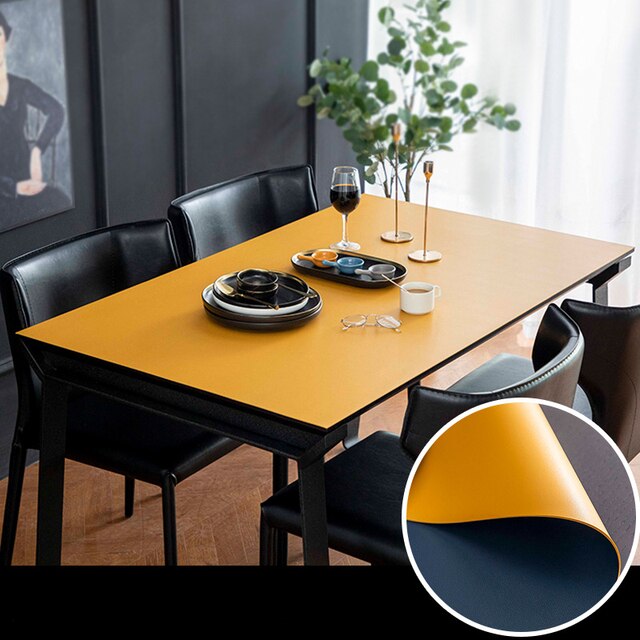 Nordic Style Leather Waterproof Table Mat for Protection