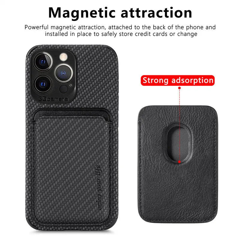 Magnetic iPhone Wallet Case with Card Holder and Slim Profile