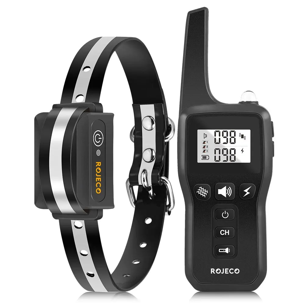 Waterproof 1000m Dog Training Collar with Remote for All Dog Sizes