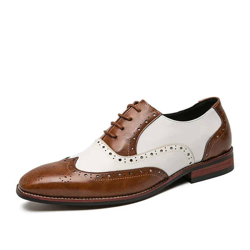 Men's Premium Brogue Lace-up Casual Contrast Oxford Shoes