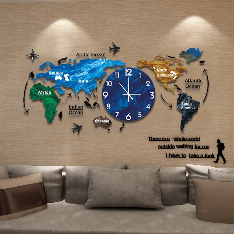 Artsy 3D DIY Wall Clock in Unique Acrylic Design