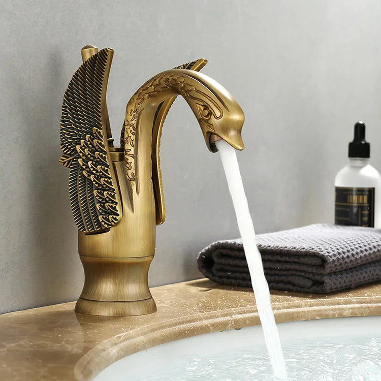 Swan Gold Single-Handle Basin Faucet