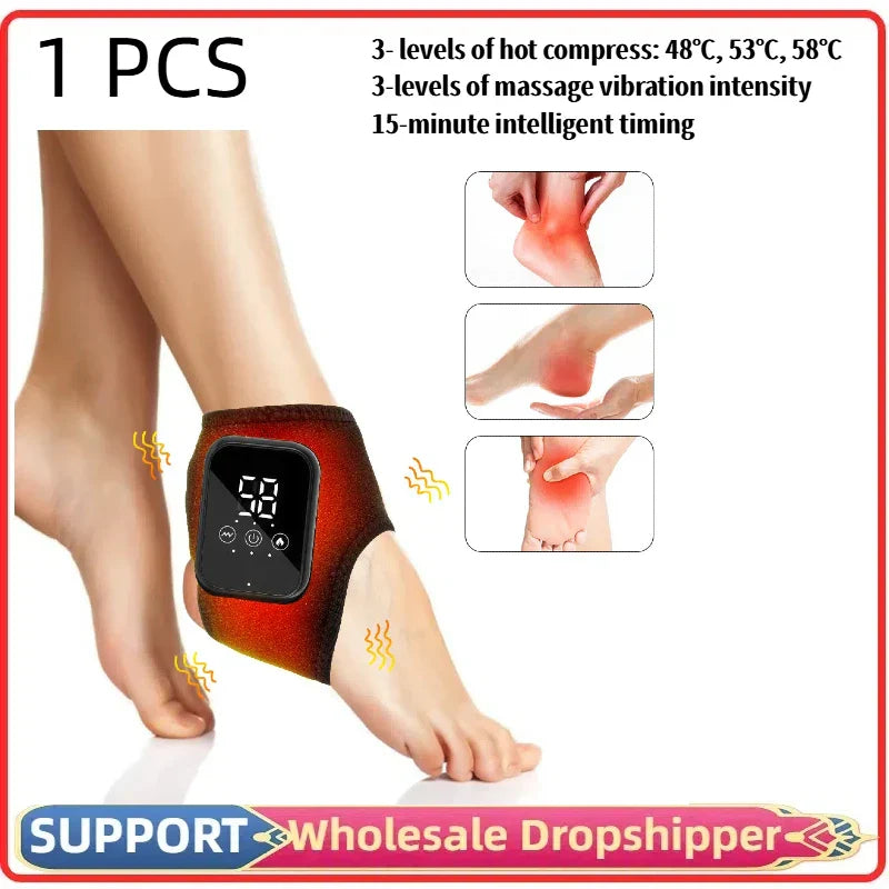 Infrared Heated Ankle Massager with Adjustable Vibration