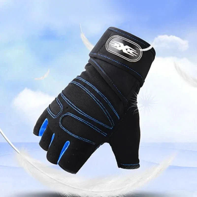 Shock-Resistant Fitness Gloves with Wrist Support for Strength Training & Cycling