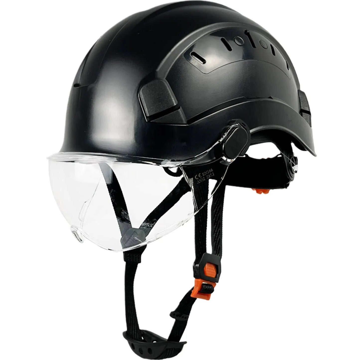 CE ABS Safety Helmet with Built-in Goggles & Visor - Industrial Protection
