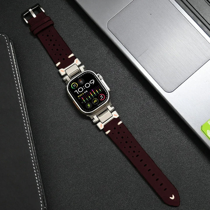Genuine Leather Apple Watch Strap – Stylish & Durable Replacement Band
