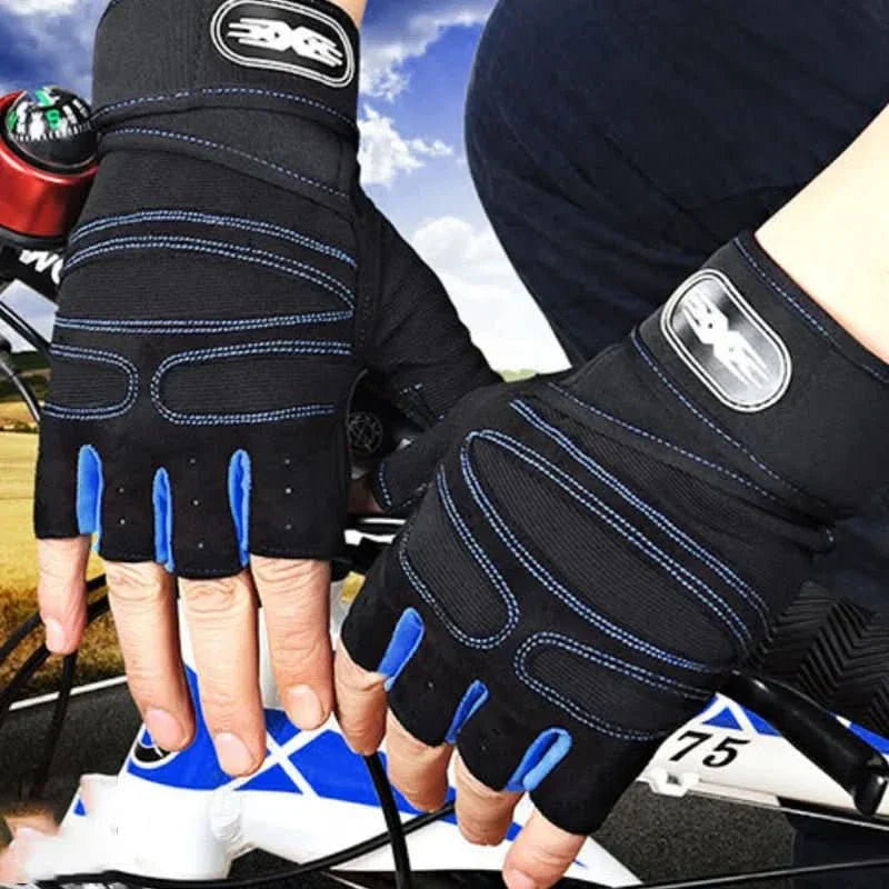 Shock-Resistant Fitness Gloves with Wrist Support for Strength Training & Cycling