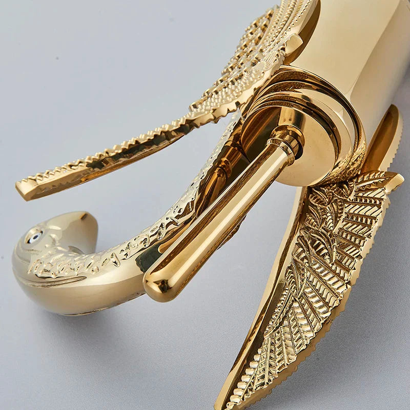 Swan Gold Single-Handle Basin Faucet