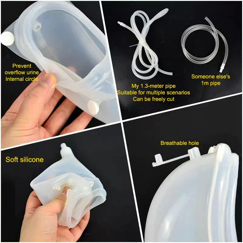 Silicone Urine Collector for Adults with Catheter Bag