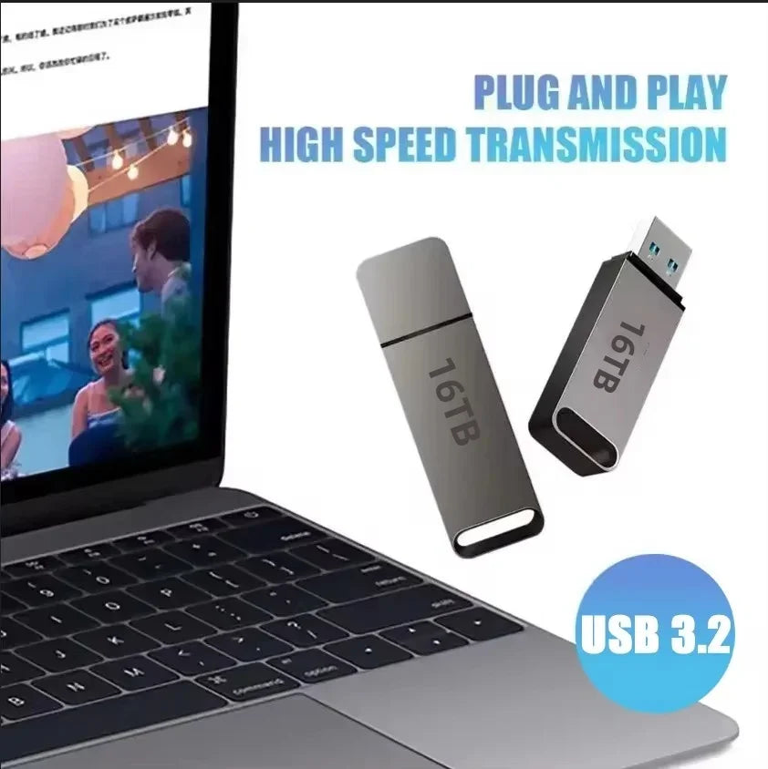 USB 3.2 Flash Drive | High-Speed, Metal, Waterproof for Windows & Mac