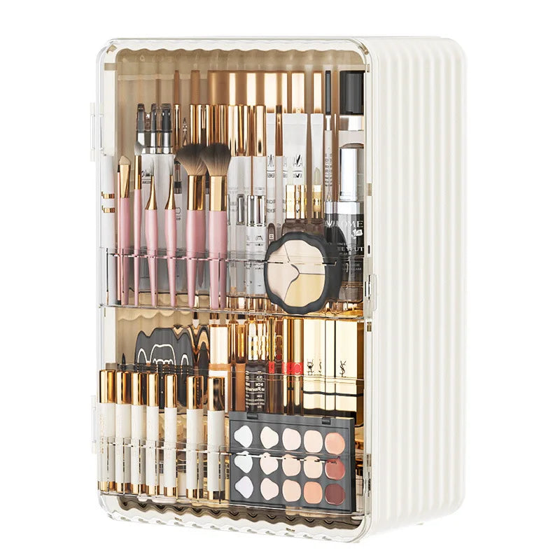 Luxo Makeup Organizer – Elegant Dust-Free Cosmetic Storage with Magnetic Door