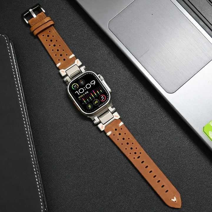 Genuine Leather Apple Watch Strap – Stylish & Durable Replacement Band