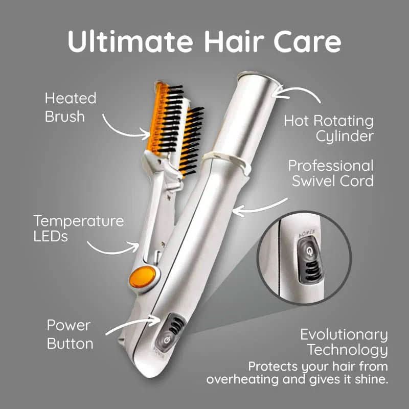 2-in-1 Rotating Hair Styling & Smoothing Brush