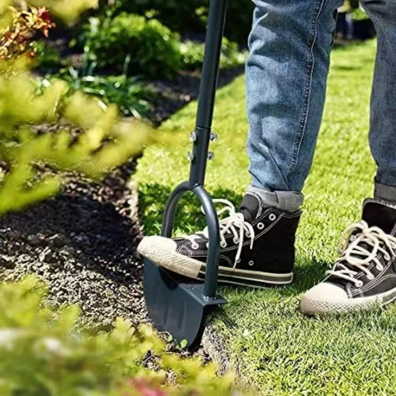 Half-Moon Lawn Edger with Wavy Edge for Clean Beds & Pathways