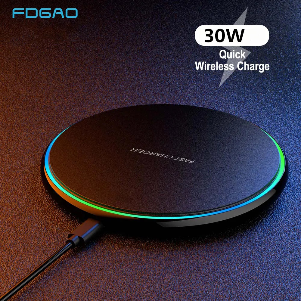 30W Fast Wireless Charger | USB-C MagSafe Pad for iPhone, Samsung & Android