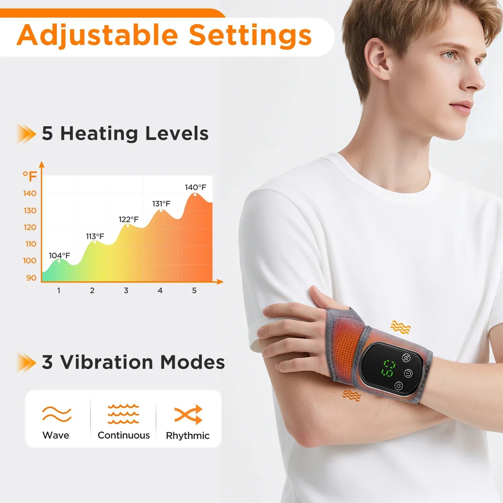 Infrared Heated Ankle Massager with Adjustable Vibration