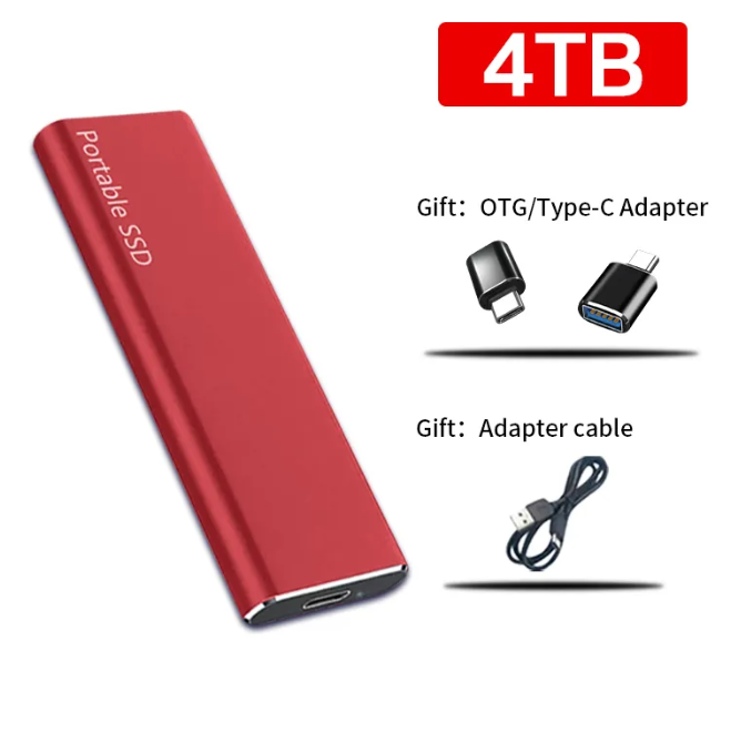 4TB USB-C Portable Hard Drive for PC & Mac