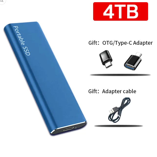 4TB USB-C Portable Hard Drive for PC & Mac