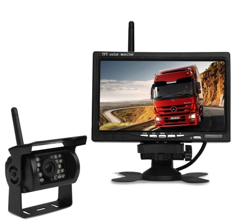 Wireless Backup Camera System for RVs and Trucks with 7" Display & Wide View