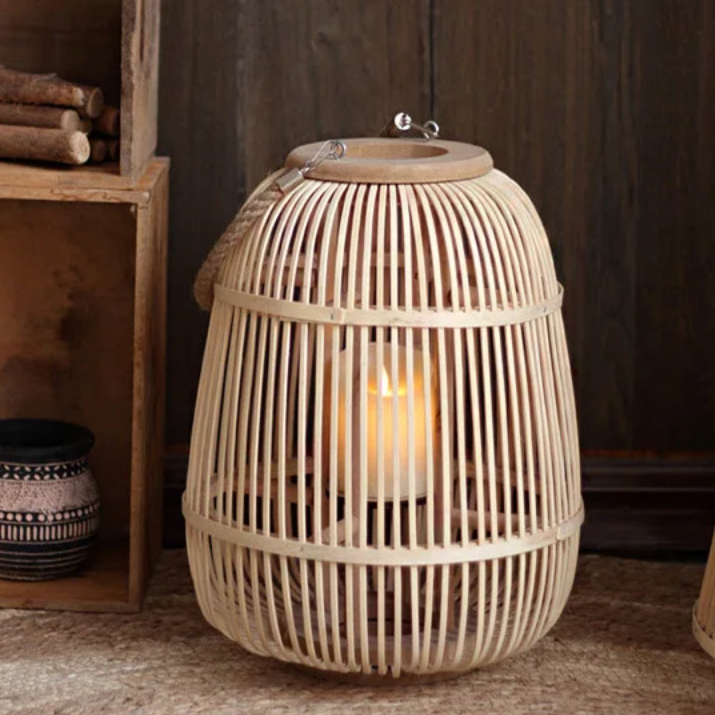 Rustic Rattan Weave Lanterns