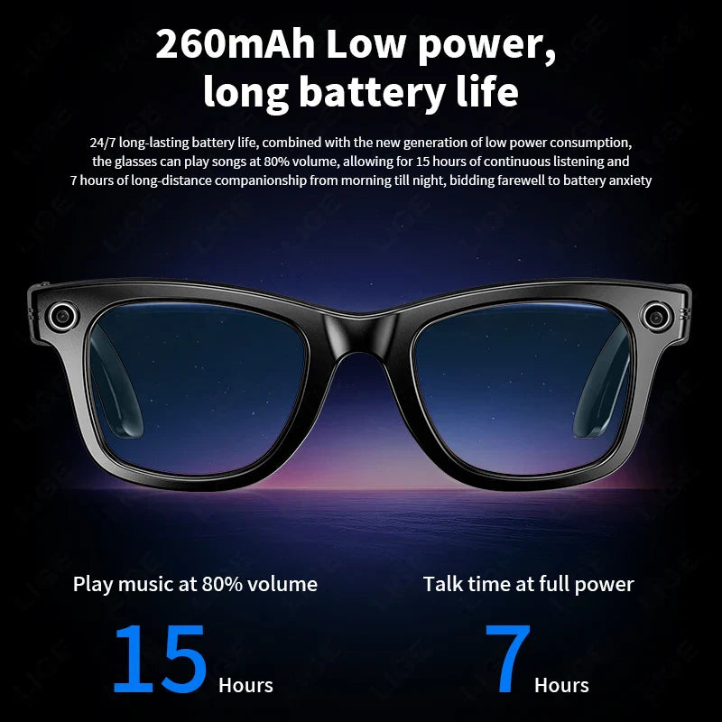 Smart Bluetooth-Enabled Camera Glasses