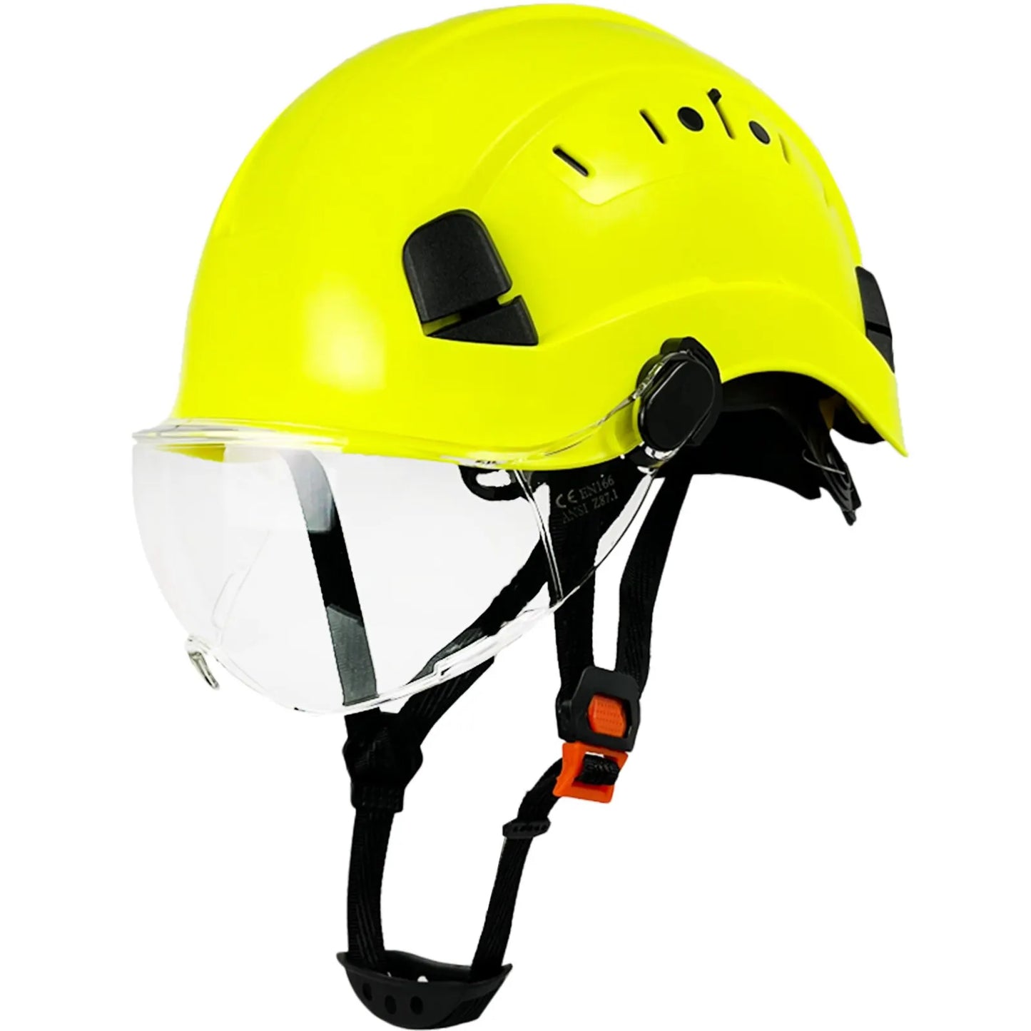 CE ABS Safety Helmet with Built-in Goggles & Visor - Industrial Protection